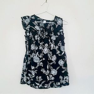 Floral Flutter Sleeve Top | Old Navy | XS